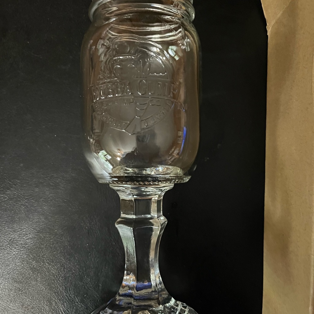 Elegant Clear Glass Bubba Gump Goblet